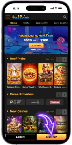 ReefSpins Sign Up
